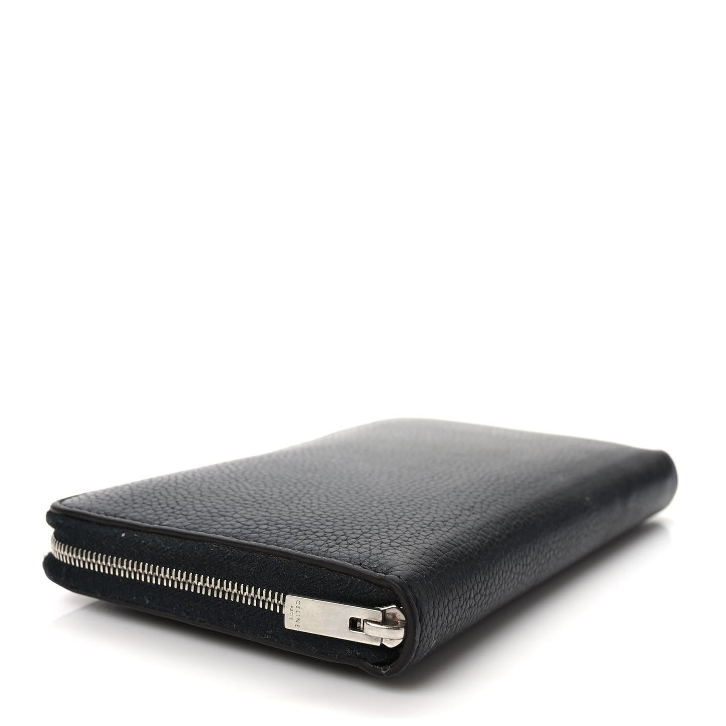 Calfskin Large Zip Around Multifunction Wallet Black Citron