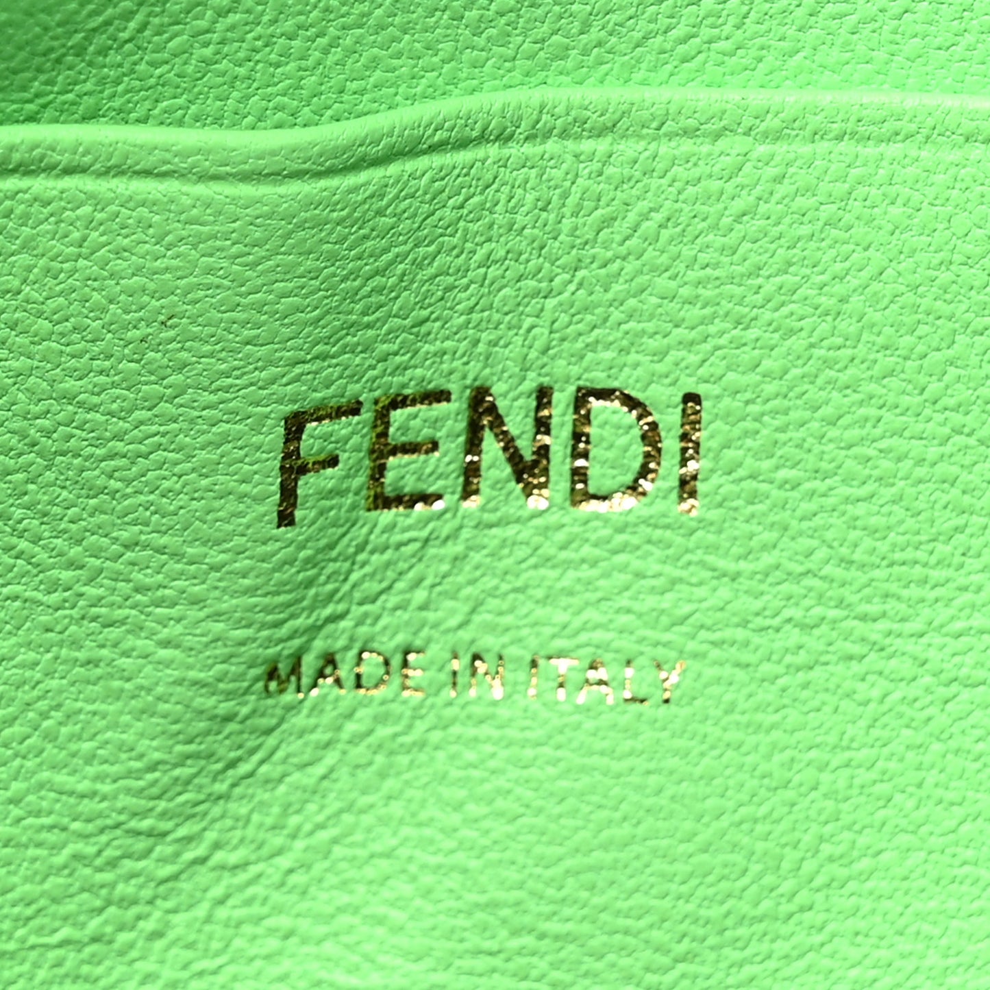 Nappa FF 1974 Embossed Mini Baguette Edamame
