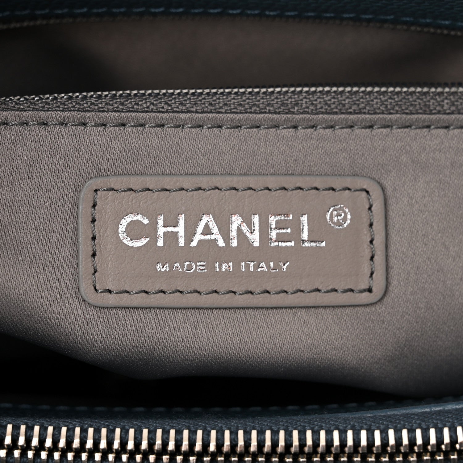 Chanel Caviar Quilted Grand Shopping Tote GST Blue 5 of 9