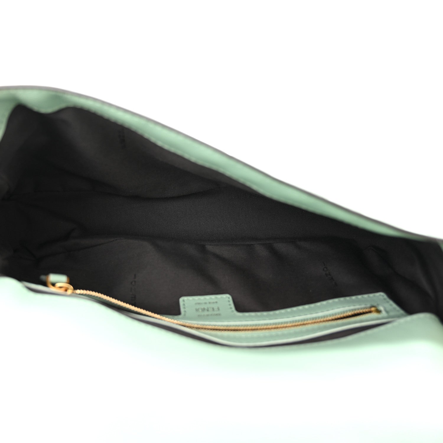 Fendi Nappa FF 1974 Embossed Baguette Menta 5 of 10