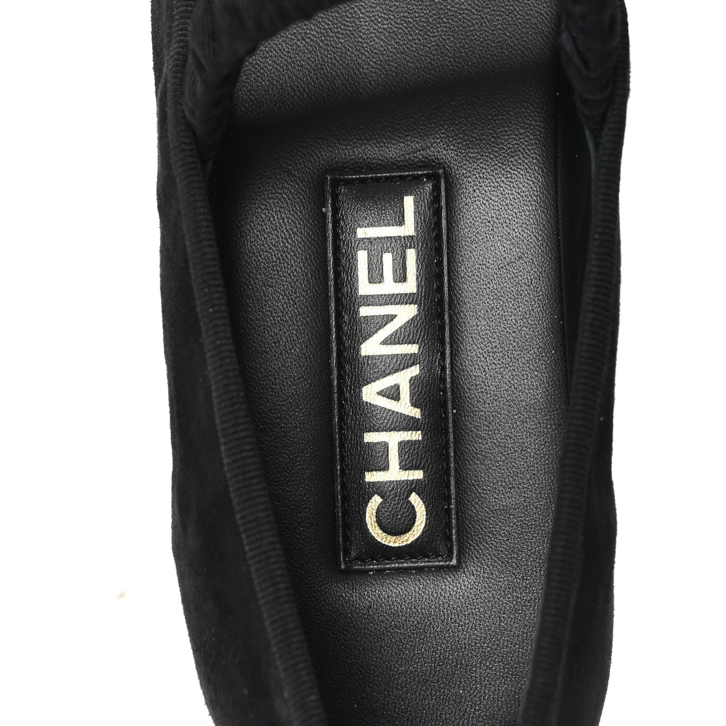 Suede Kidskin Grosgrain Mary Jane Flats 41 Black