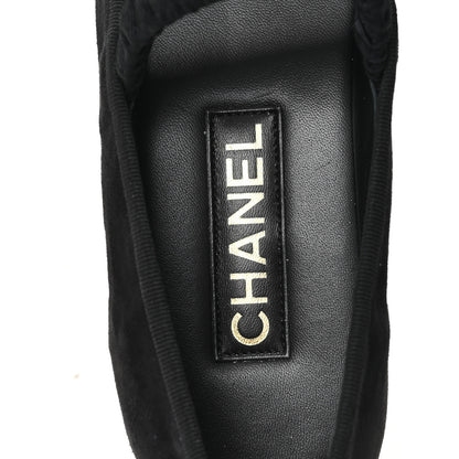 Chanel Suede Kidskin Grosgrain Mary Jane Flats 41 Black 8 of 10
