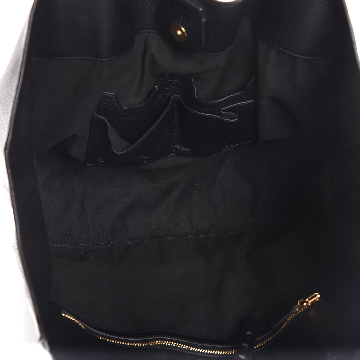 Tom Ford Grained Calfskin Amber Double-Zip Tote Black 5 of 7