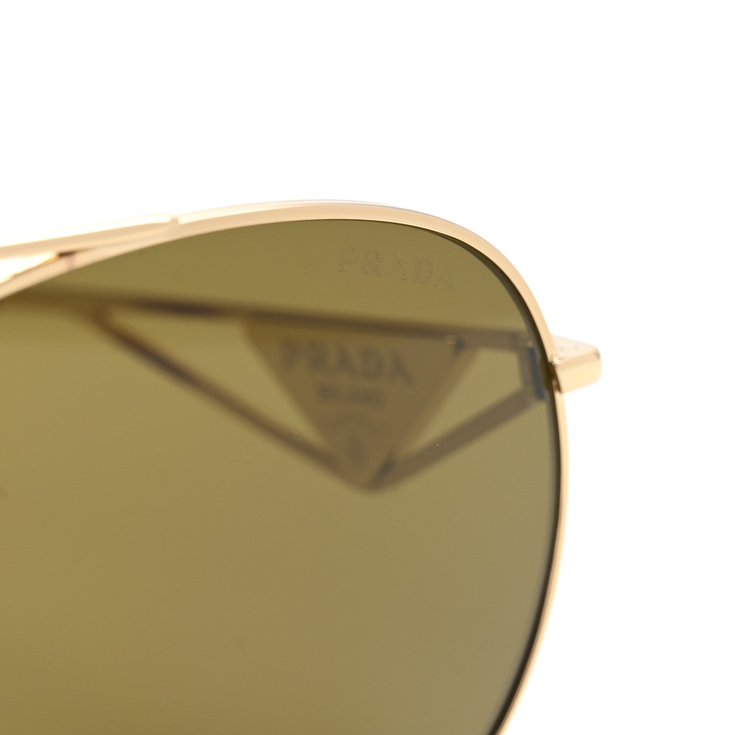 Prada Aviator Sunglasses SPR 73Z Gold Tortoise 9 of 10