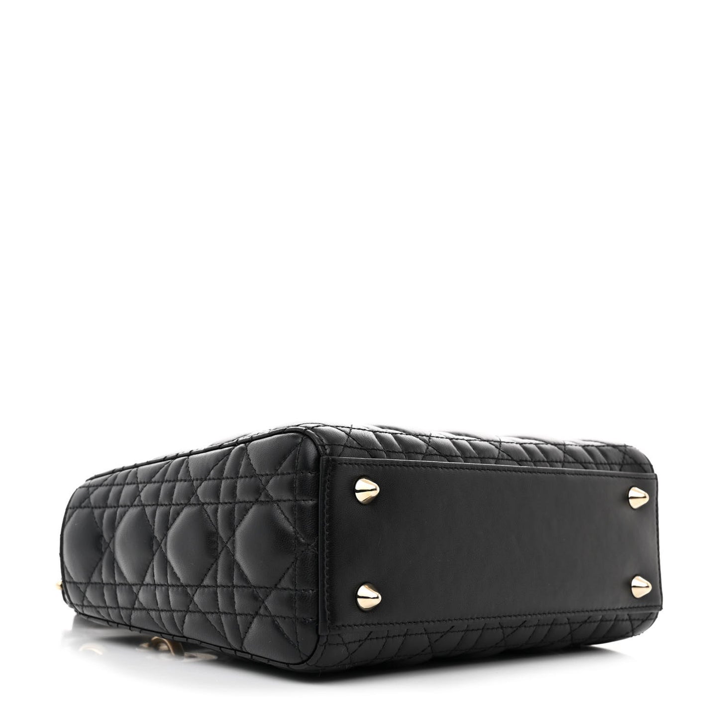Lambskin Cannage Small Lucky Badges My Lady Dior Black