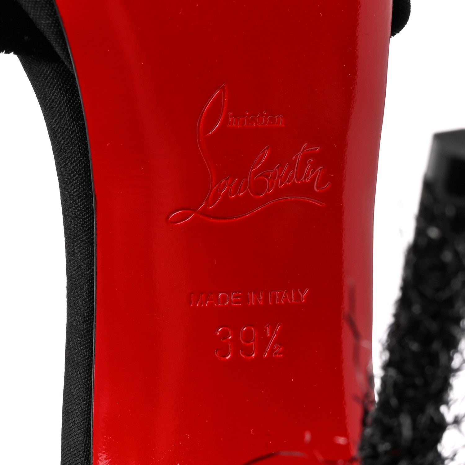 Christian Louboutin Yeti Lurex Tinsel Tina Frou 120 Pumps 39.5 Black 6 of 15