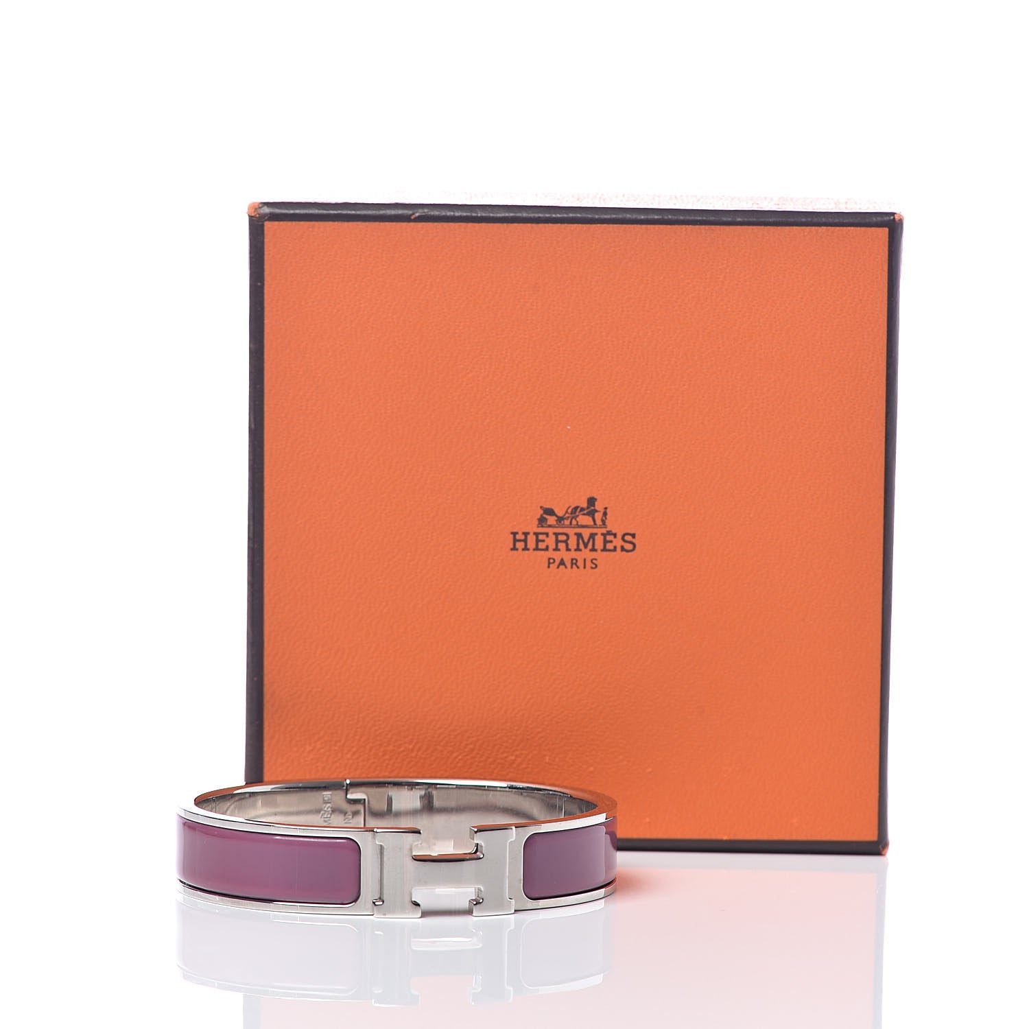 Hermes Enamel Narrow Clic Clac H Bracelet PM Cyclamen 6 of 6