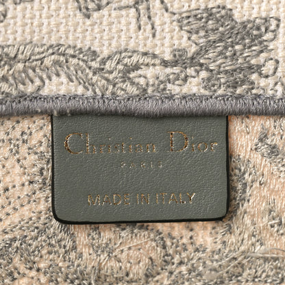 Christian Dior Canvas Embroidered Medium Dioriviera Toile De Jouy Book Tote Gray 7 of 14