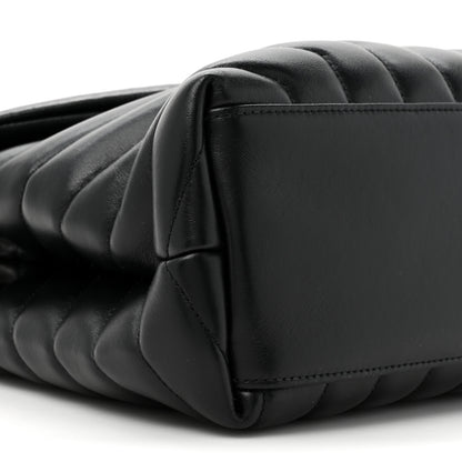 Saint Laurent Calfskin Y Quilted Monogram Medium Loulou Chain Satchel Black 12 of 12