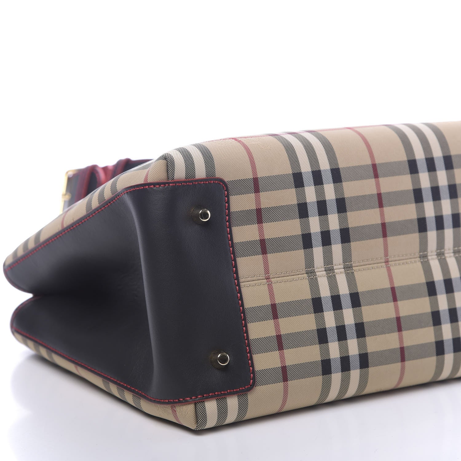 Burberry Horseferry Check Medium Ballingdon Tote Honey Black 12 of 13
