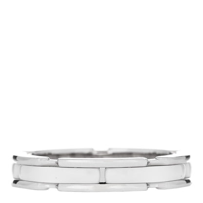 Chanel 18K White Gold Ceramic Small Ultra Ring 57 8 3 of 8