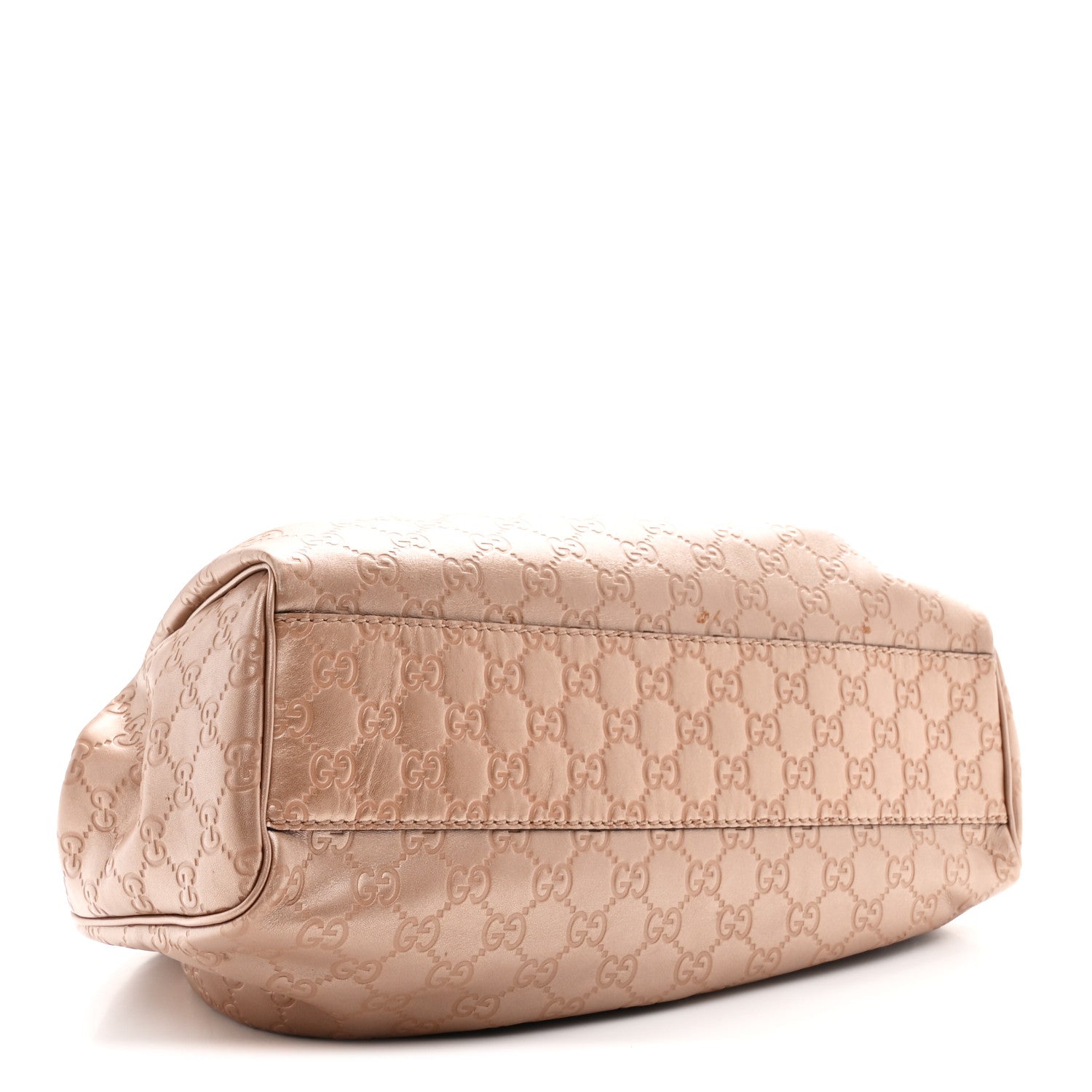 Gucci Metallic Guccissima Medium Sukey Tote Dusty Rose 4 of 13