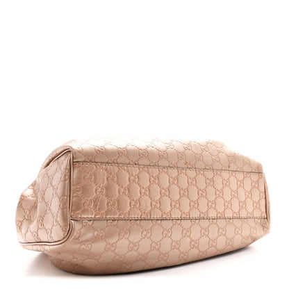 Gucci Metallic Guccissima Medium Sukey Tote Dusty Rose 4 of 13