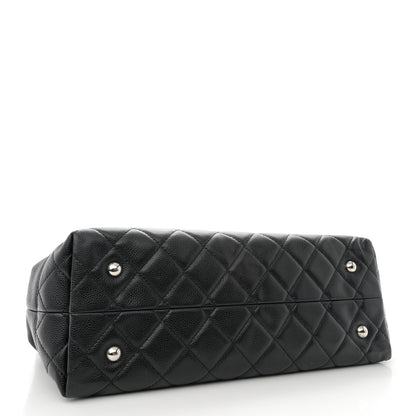 Chanel Caviar Large Soft CC Top Handle Tote Black 4 of 13