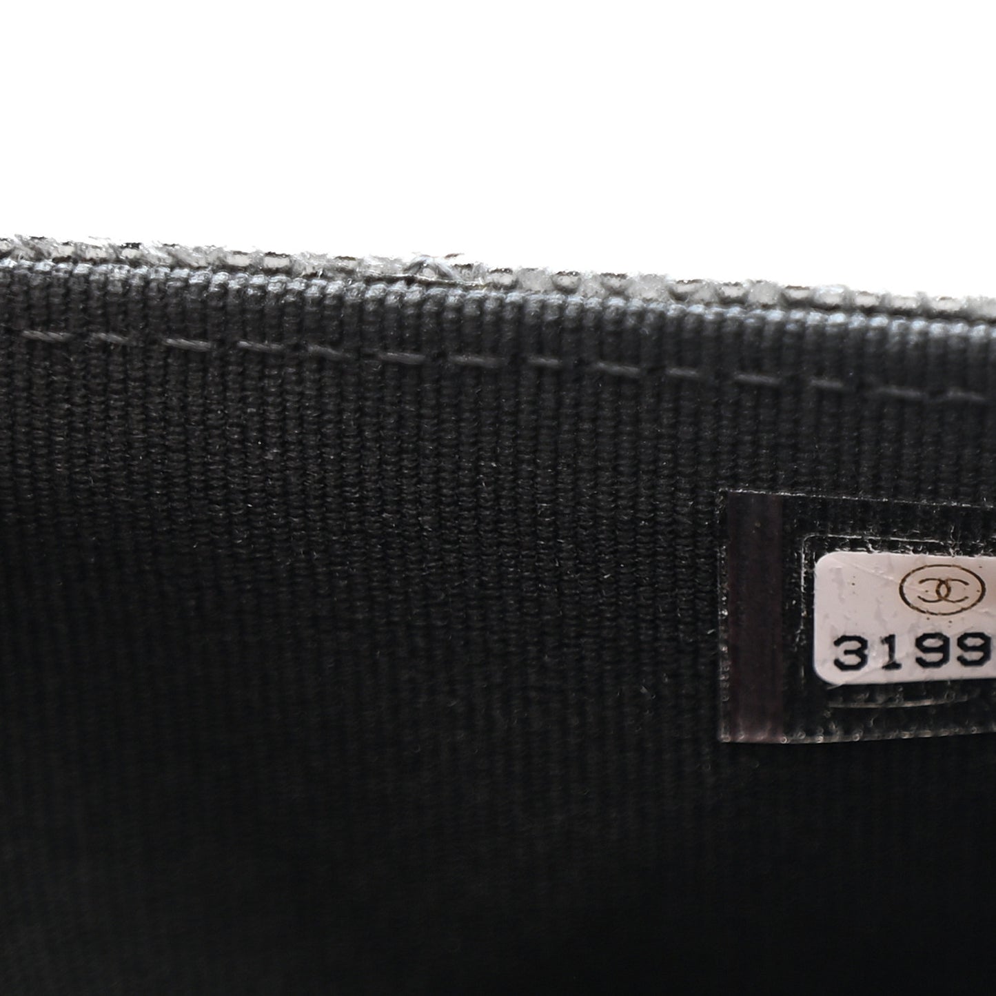 Caviar Quilted Crystal CC Large Gusset Flap Wallet Black