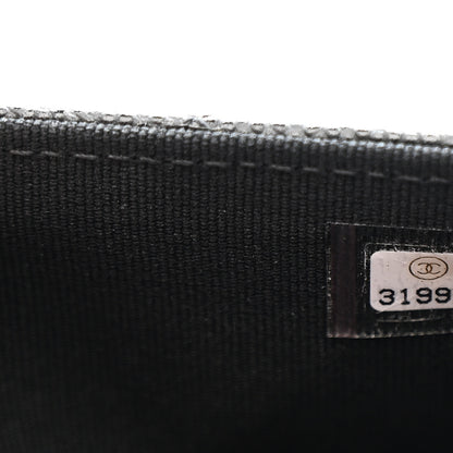 Chanel Caviar Quilted Crystal CC Large Gusset Flap Wallet Black 7 of 9