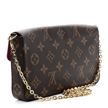 Louis Vuitton Monogram Pochette Felicie Chain Wallet Fuchsia 3 of 8