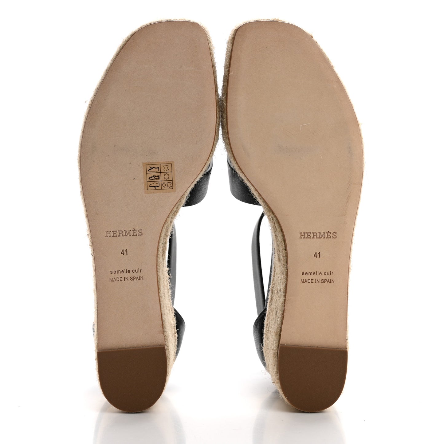 Goatskin Elda Espadrille Wedge Sandals 41 Black