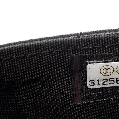 Chanel Shiny Goatskin Quilted Chanel 19 Flap Card Holder Black 8 of 9