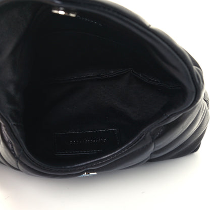 Saint Laurent Lambskin Monogram Loulou Puffer Pouch Clutch Black 5 of 9