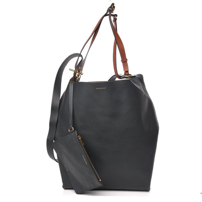 Versace BURBERRY Calfskin Medium Grommet Detail Tote Grey 13 of 13