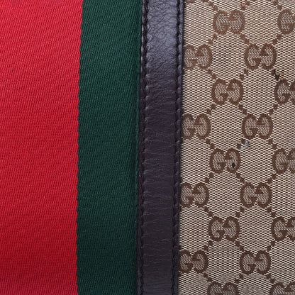 Gucci Monogram Vintage Web Medium Boston Dark Brown 17 of 26