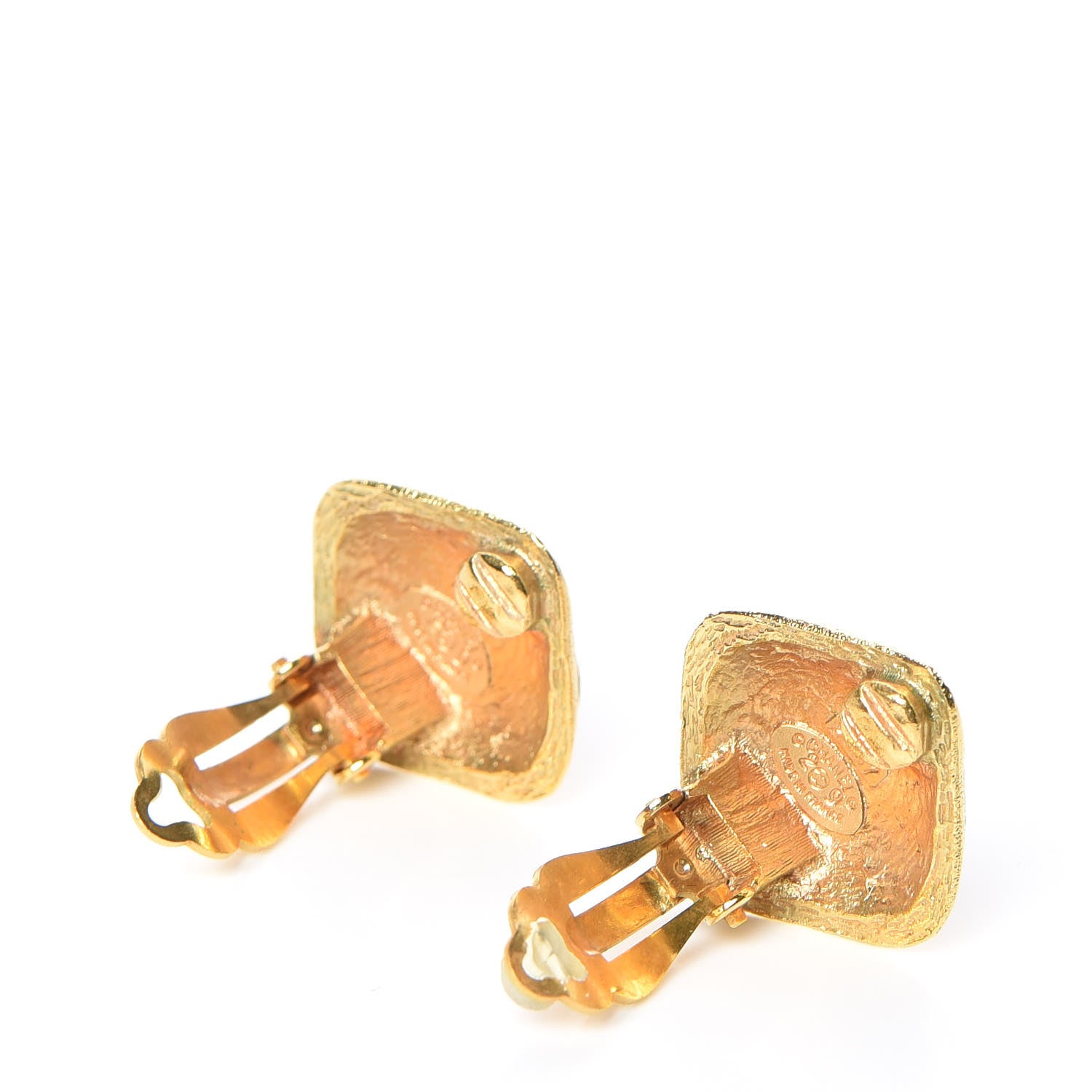 Chanel CC Clip On Earrings Gold 3 of 4