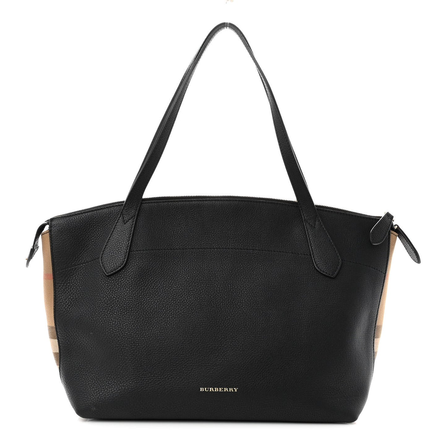 Derby Calfskin House Check Medium Welburn Tote Black
