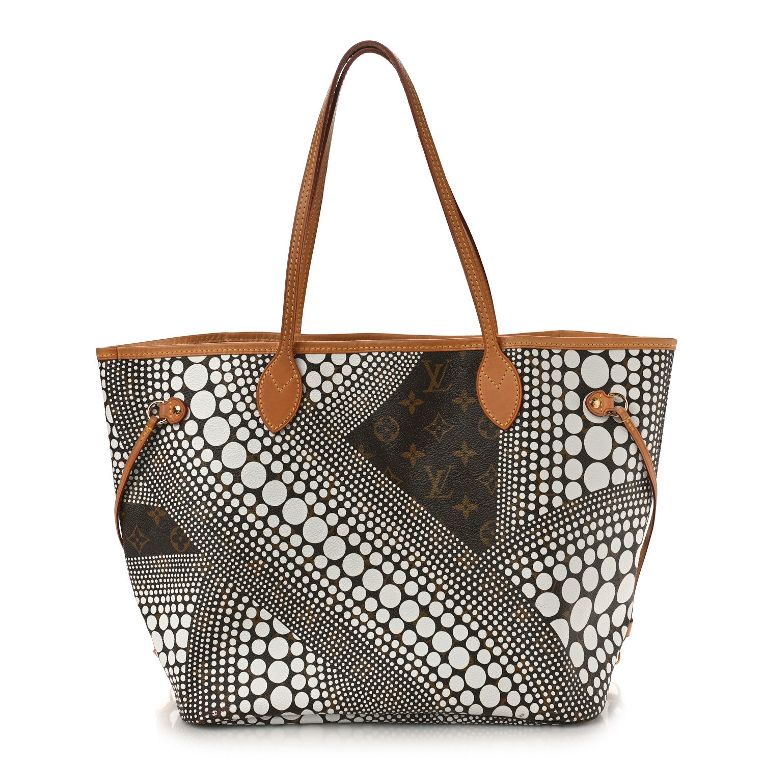 Louis Vuitton Monogram Kusama Waves Neverfull MM White 1 of 8