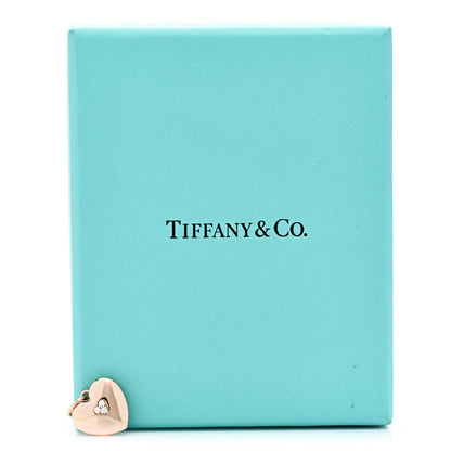 Tiffany 18K Rose Gold Diamond Heart Locket Pendant 4 of 4