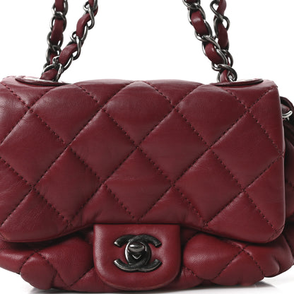 Chanel Lambskin Quilted Mini Round Flap Red 8 of 10