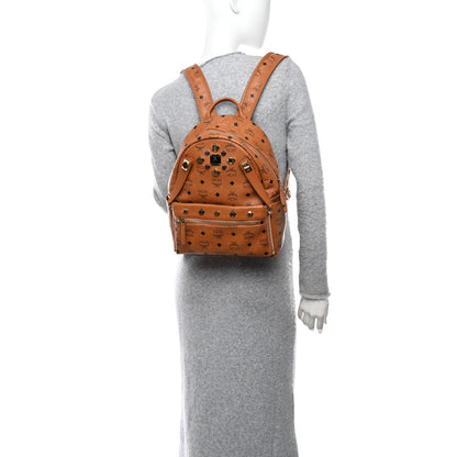 MCM Visetos Studded Medium Dual Stark Backpack Cognac 2 of 10