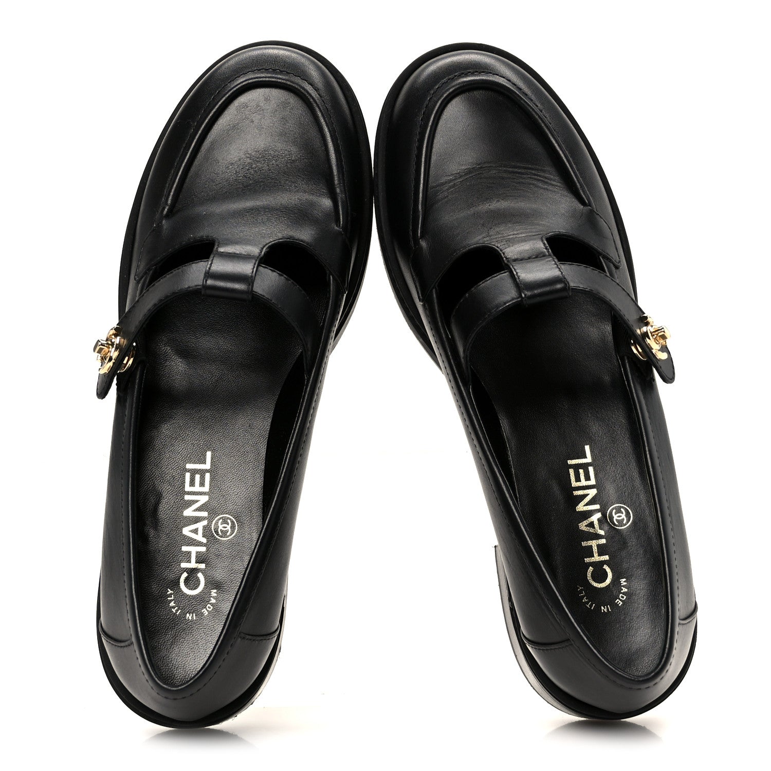 Chanel Calfskin CC Turnlock Moccasins 40 Black 2 of 11