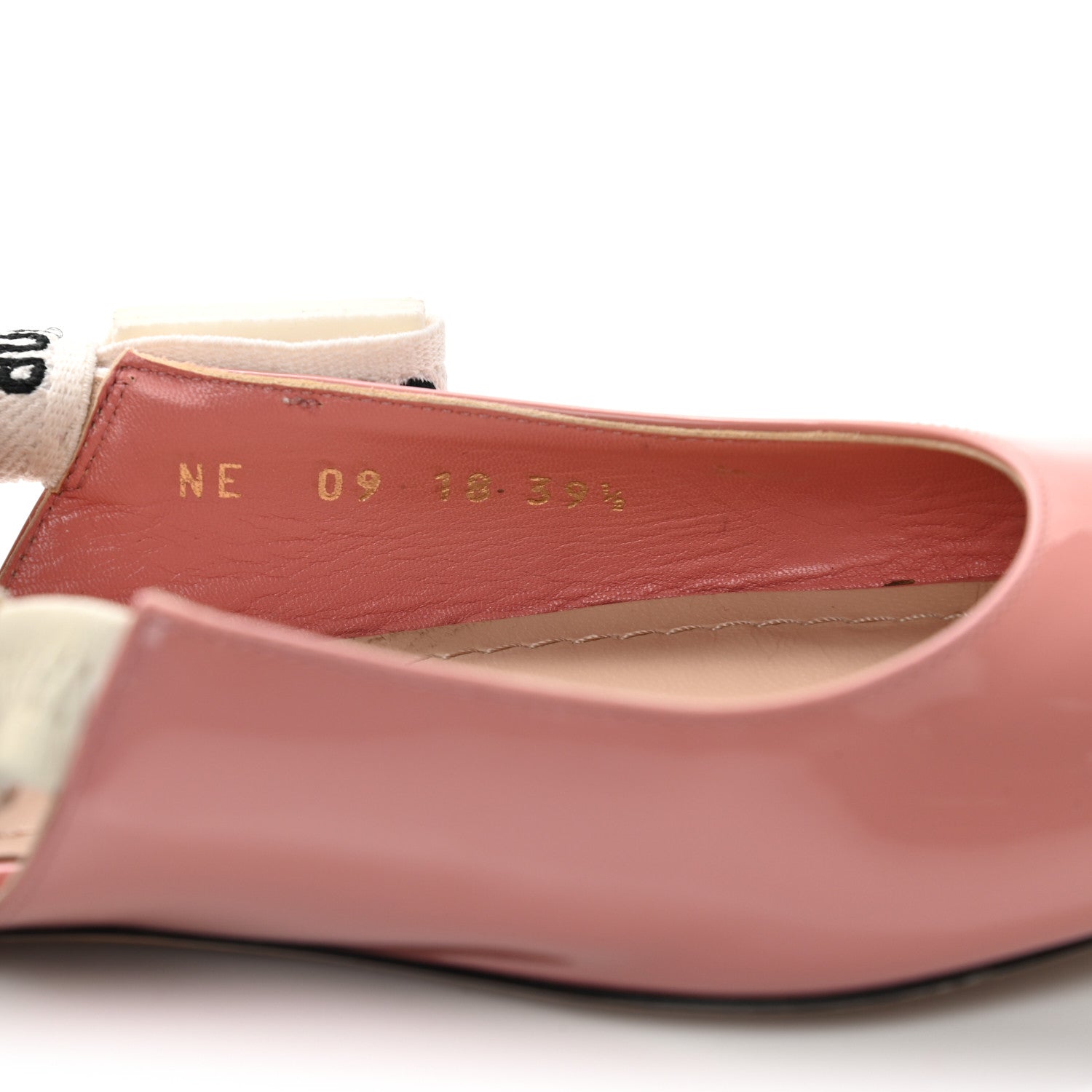 Christian Dior Patent Ribbon J'Adior Slingback Ballet Flats 39.5 Dusty Candy 8 of 9