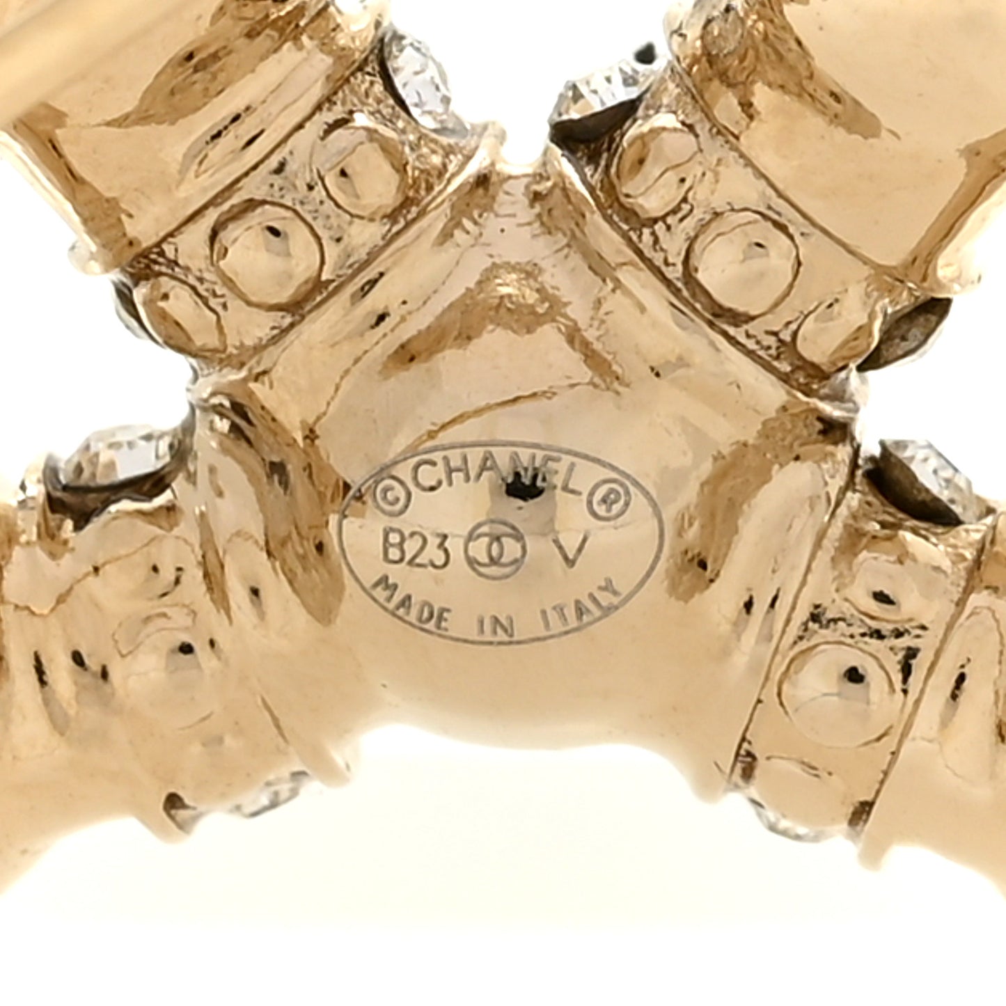 Pearl Crystal Nefertiti CC Brooch Gold