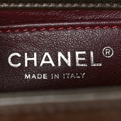Chanel Calfskin Embossed Medium Paris Salzburg Boy Flap Dark Brown 6 of 10
