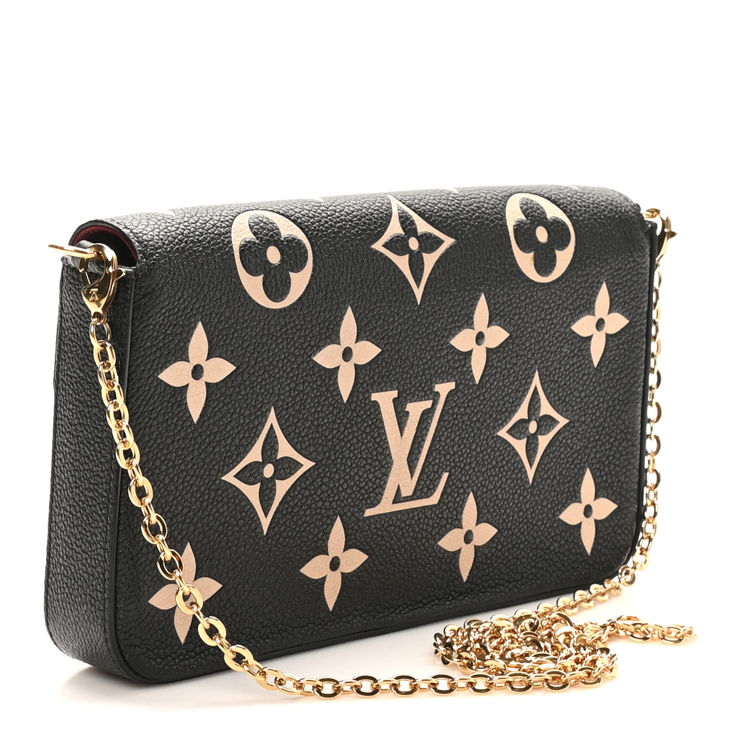 Louis Vuitton Empreinte Monogram Giant Felicie Pochette Black Beige 4 of 11