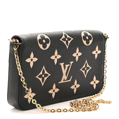 Louis Vuitton Empreinte Monogram Giant Felicie Pochette Black Beige 4 of 11
