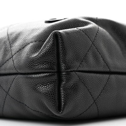 Chanel Shiny Caviar Quilted Monochrome Mini Chanel 22 Black 9 of 11