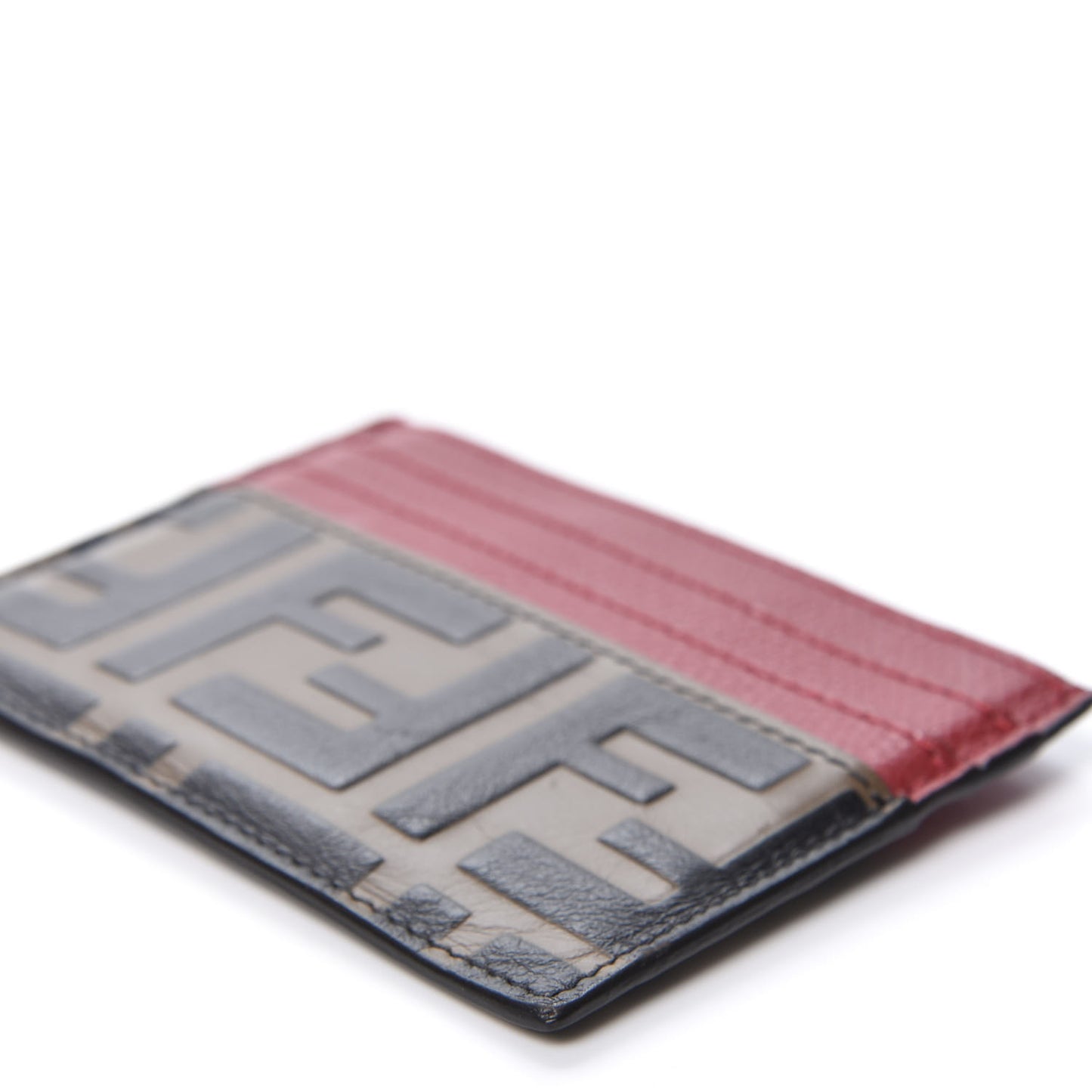 Vitello Cruise Bi-Color FF 1974 Embossed Card Holder Maya Black Fragola
