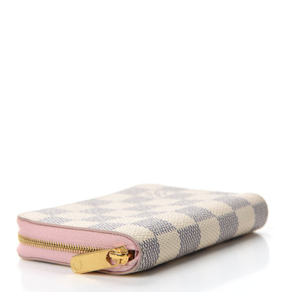 Louis Vuitton Damier Azur Zippy Coin Purse Rose Ballerine 4 of 8