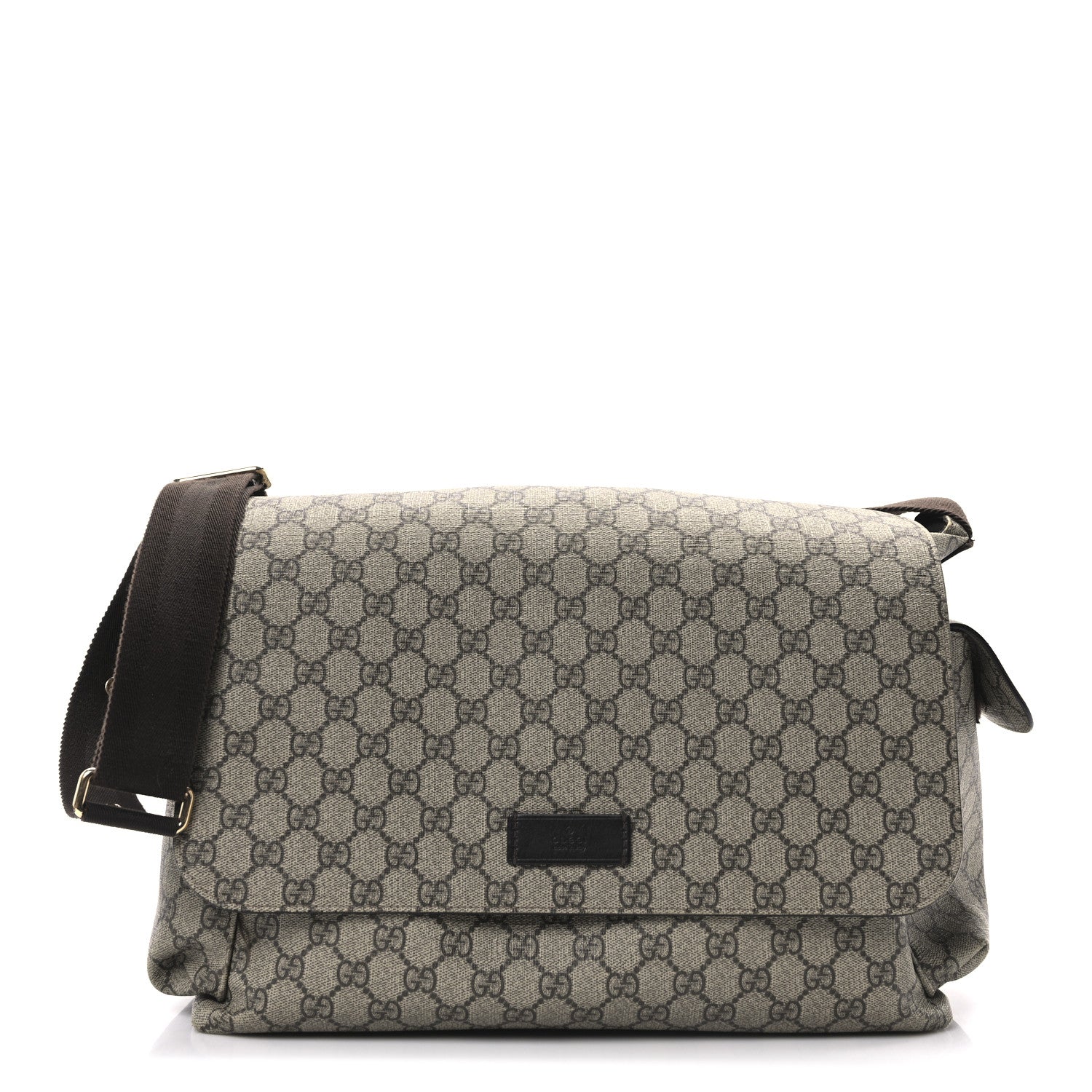 Gucci GG Plus Monogram Messenger Diaper Bag Dark Brown 1 of 10