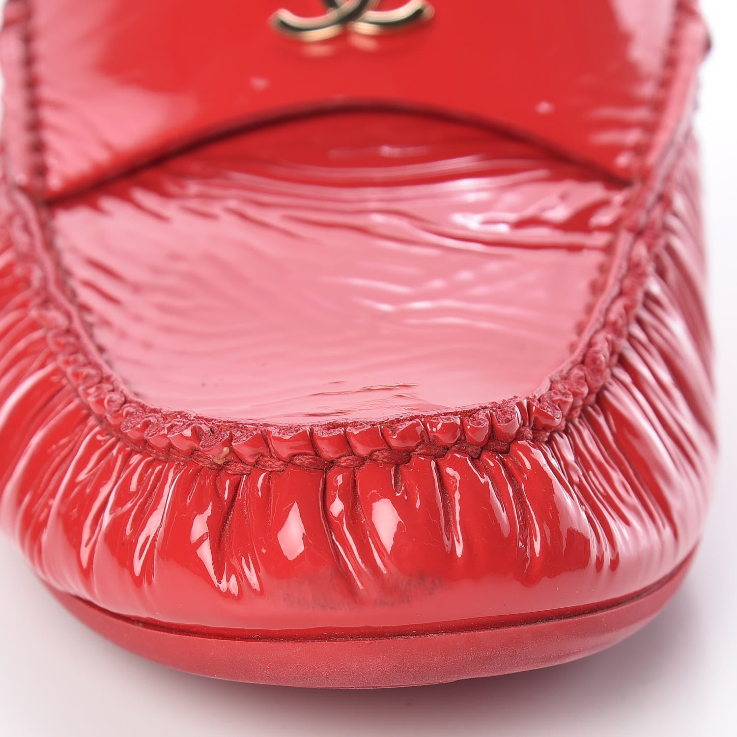Chanel Patent Calfskin CC Mules 37 Red 13 of 16
