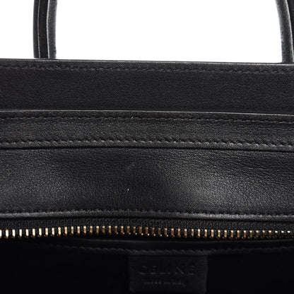 Celine Smooth Calfskin Nano Luggage Black 12 of 13