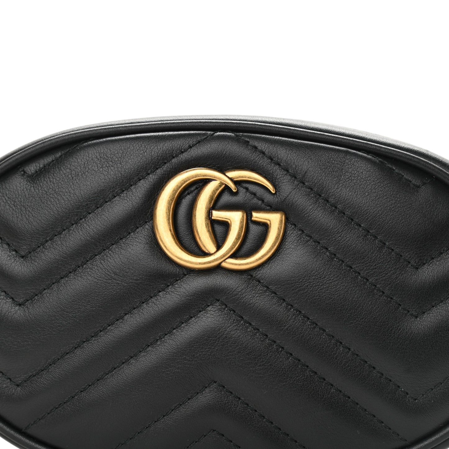Calfskin Matelasse GG Marmont Belt Bag 85 34 Black