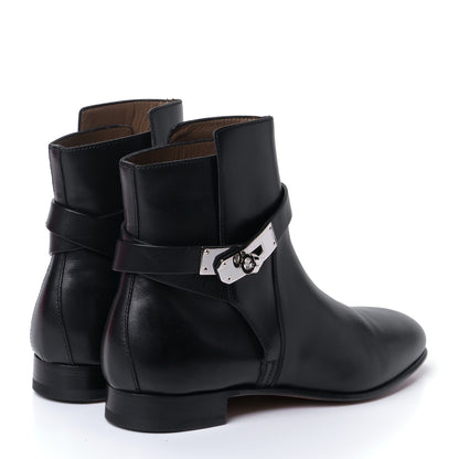 Hermes Calfskin Neo Low Boots 36.5 Black 4 of 7