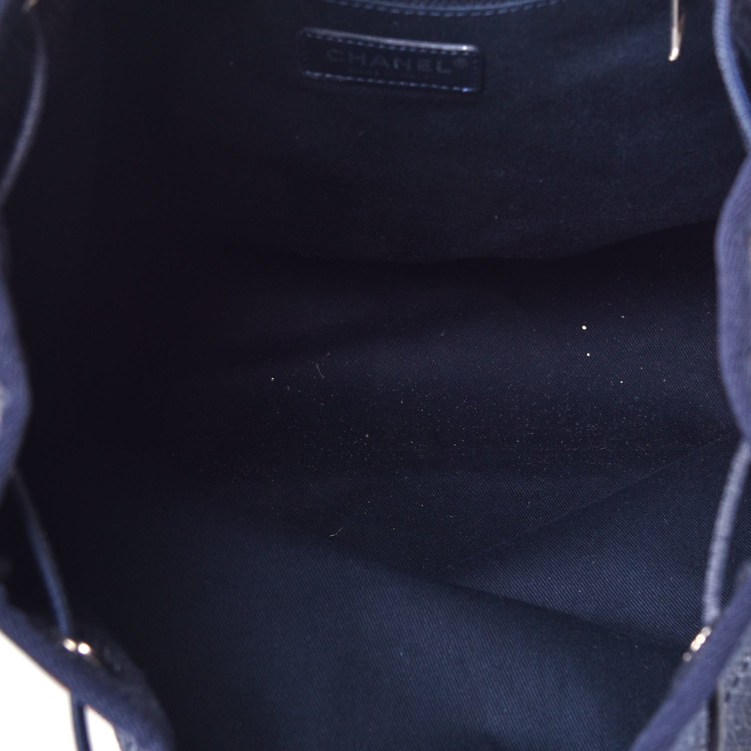 Chanel Canvas Large Deauville Backpack Denim Blue 4 of 8