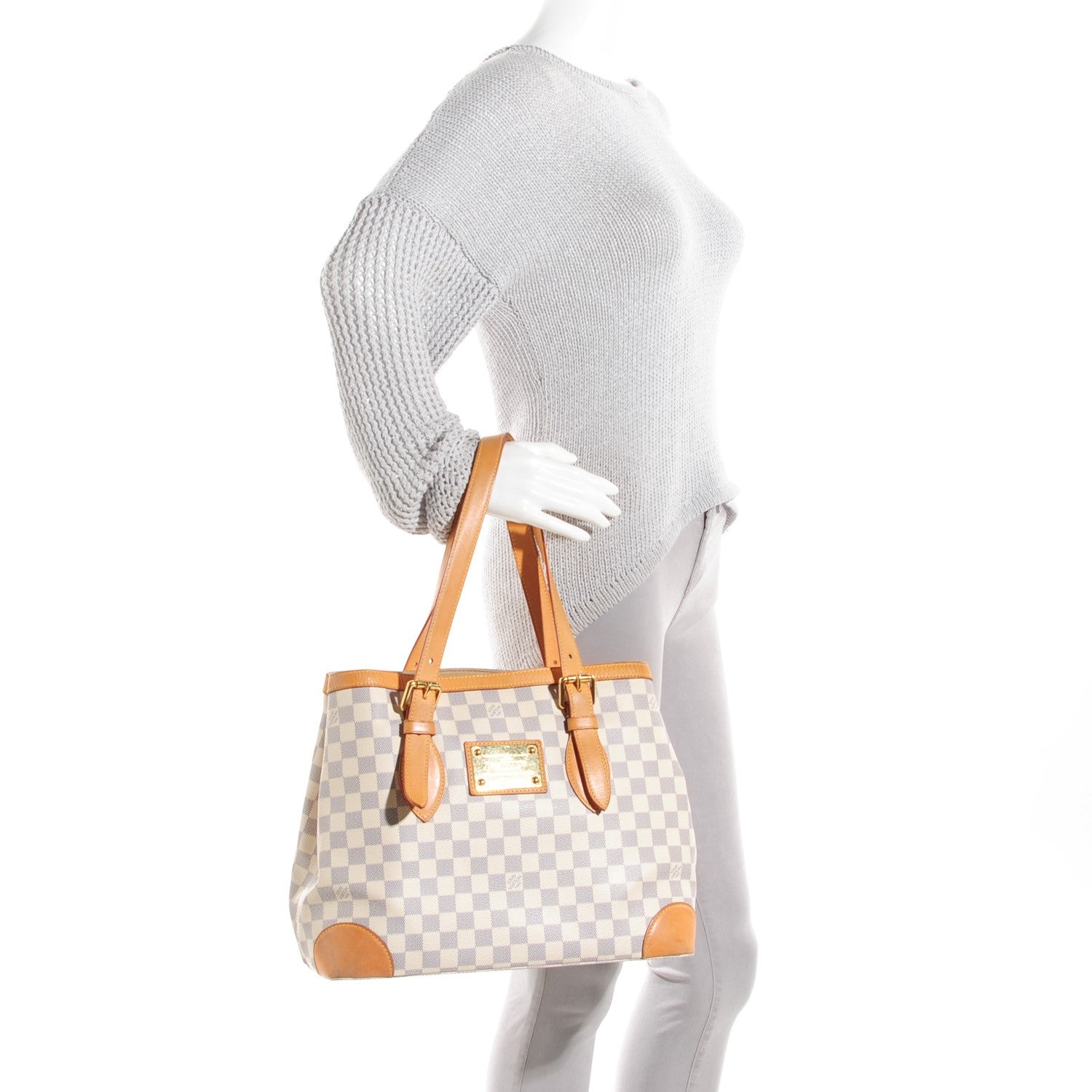 Louis Vuitton Damier Azur Hampstead MM 2 of 7