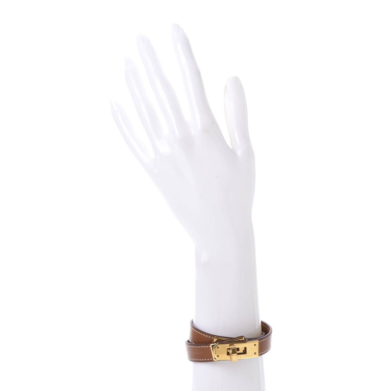 Hermes Barenia Kelly Double Tour Bracelet S Fauve 7 of 7