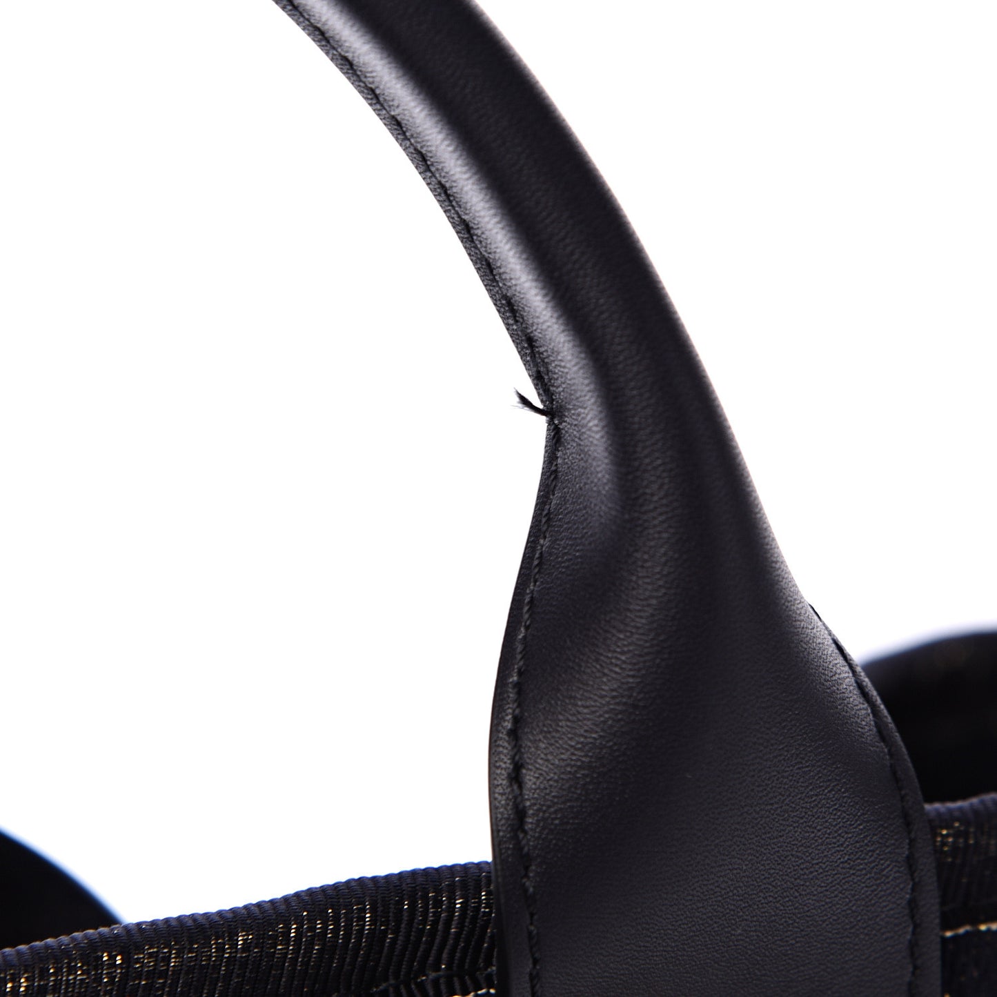 Lurex Canvas Medium Deauville Tote Navy Blue Gold